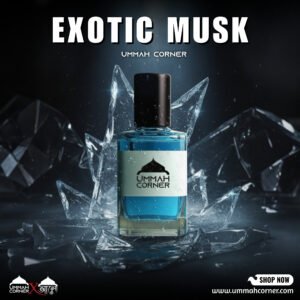 Exotic Musk Perfume Oil bottle with bergamot and cedarwood notes