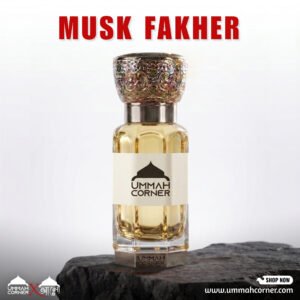 Musk Fakher Perfume Oil – Clean white musk, sweet, floral and powdery attar. Long lasting, alcohol-free, soft and premium fragrance.