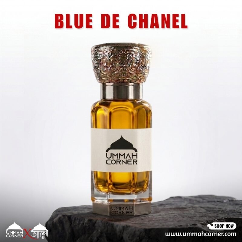 Bleu de Chanel Perfume Oil – fresh citrus, woody, aromatic and spicy fragrance with amber, smoky and balsamic depth. Elegant masculine scent.